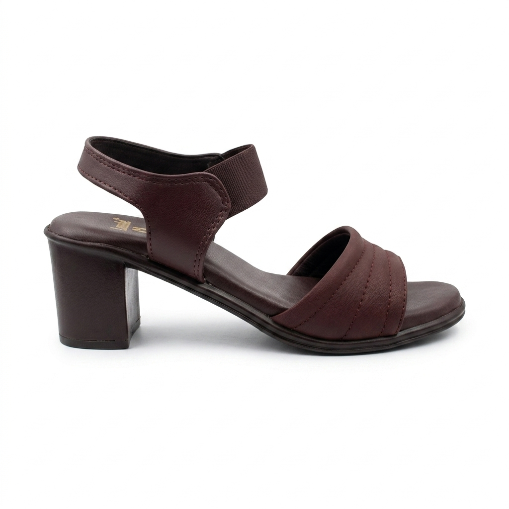 Women’s Block Heel Sandals with Lycra Upper & Cushion Padding