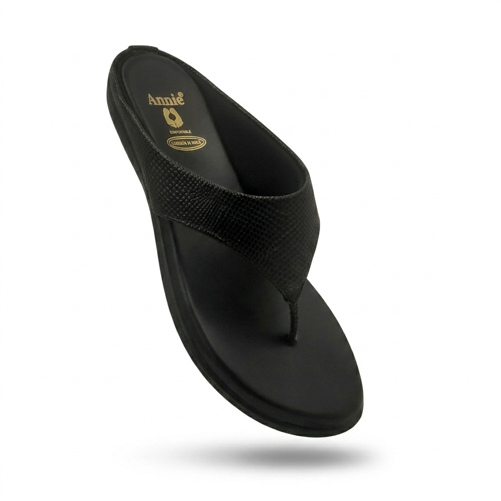 Women's Textured Comfort Thong chapple - Synthetic Leather & Padded Insole