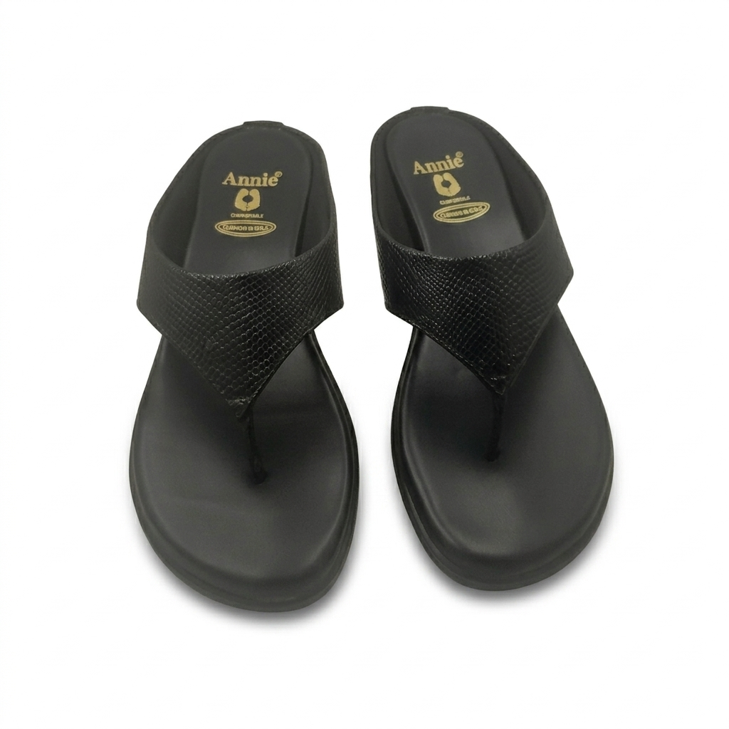 Women's Textured Comfort Thong chapple - Synthetic Leather & Padded Insole