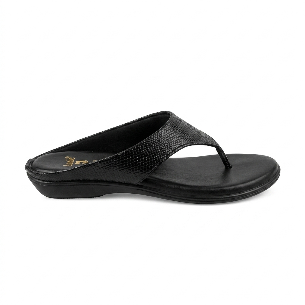 Women's Textured Comfort Thong chapple - Synthetic Leather & Padded Insole