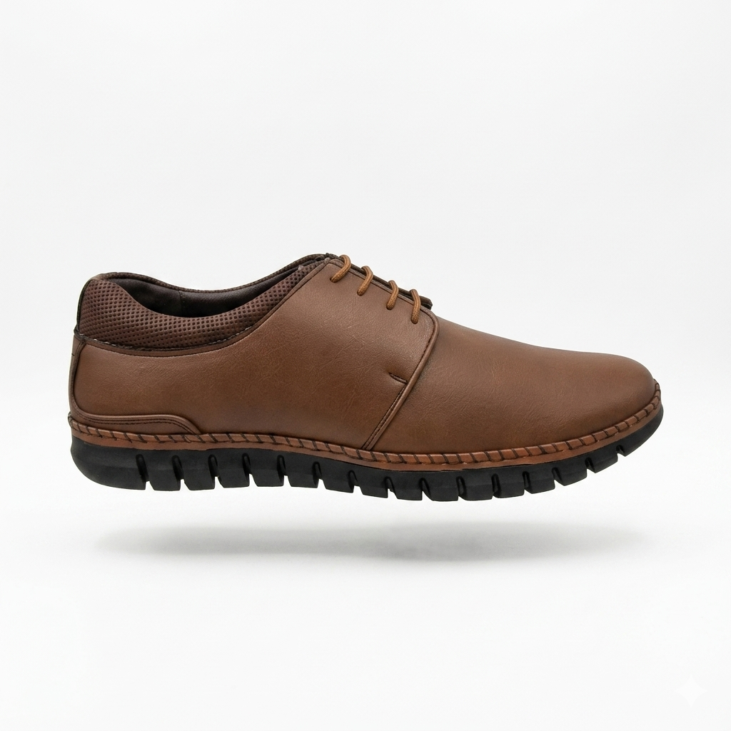 Men’s Orthopedic Casual Lace-Up Shoes with Arch Support & Cushion Padding