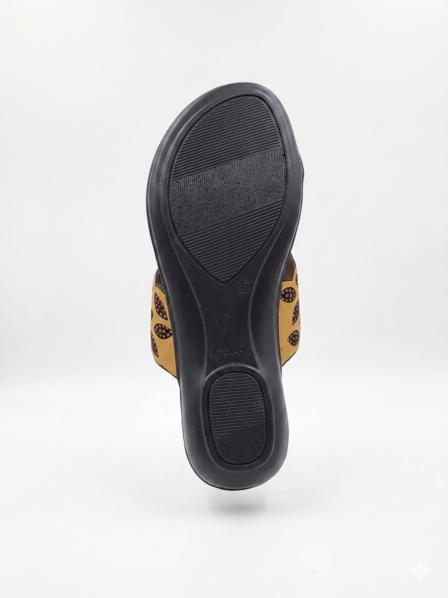 Women's Fashion Toe-Ring chapple | Laser-Cut Leaf Design with Shimmering Accents | Lightweight Air-Mix Sole & Cushioned Comfort Footbed | Stylish Ethnic & Casual Wear Flats