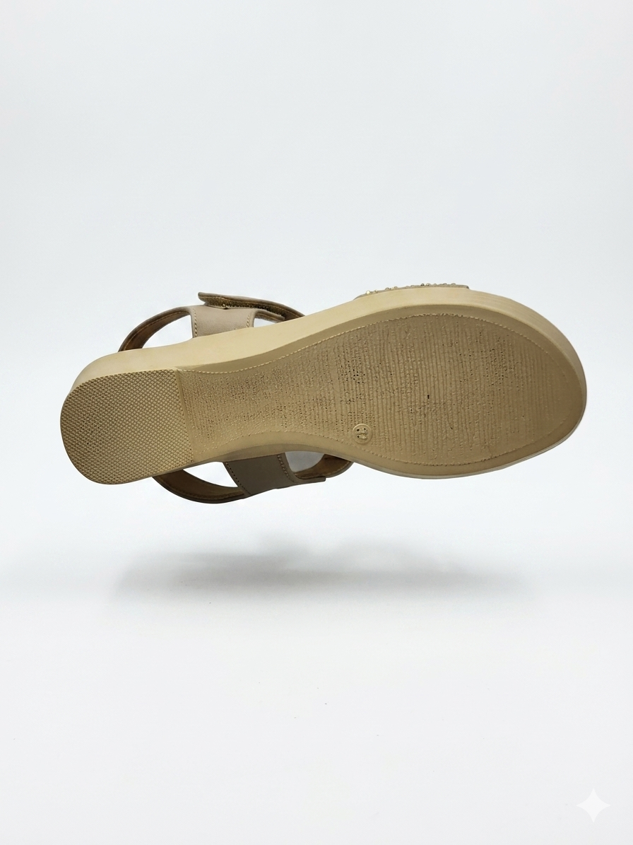 Women's Comfort Backstrap Sandals | Synthetic Lycra Upper with Swarovski Accents | Lightweight PU Sole & Plush Cushion Padding | Stylish Elastic Slip-On Fashion Sandals