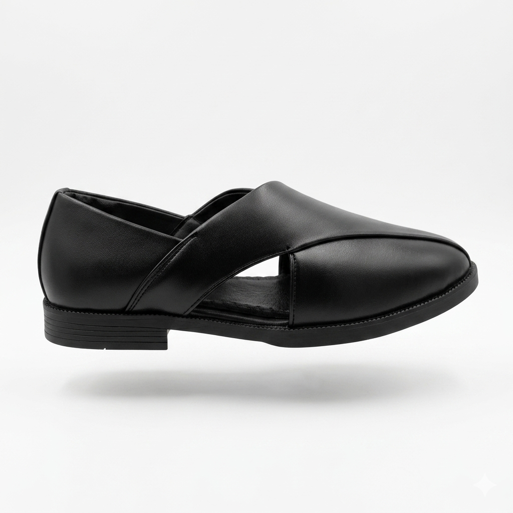 Men’s Synthetic Leather Slip-On Casual Shoes with Cushion Padding & PU Sole – Comfortable Everyday Footwear