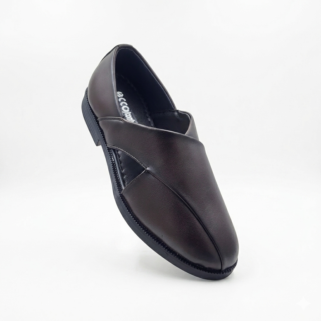 Men’s Synthetic Leather Slip-On Casual Shoes with Cushion Padding & PU Sole – Comfortable Everyday Footwear