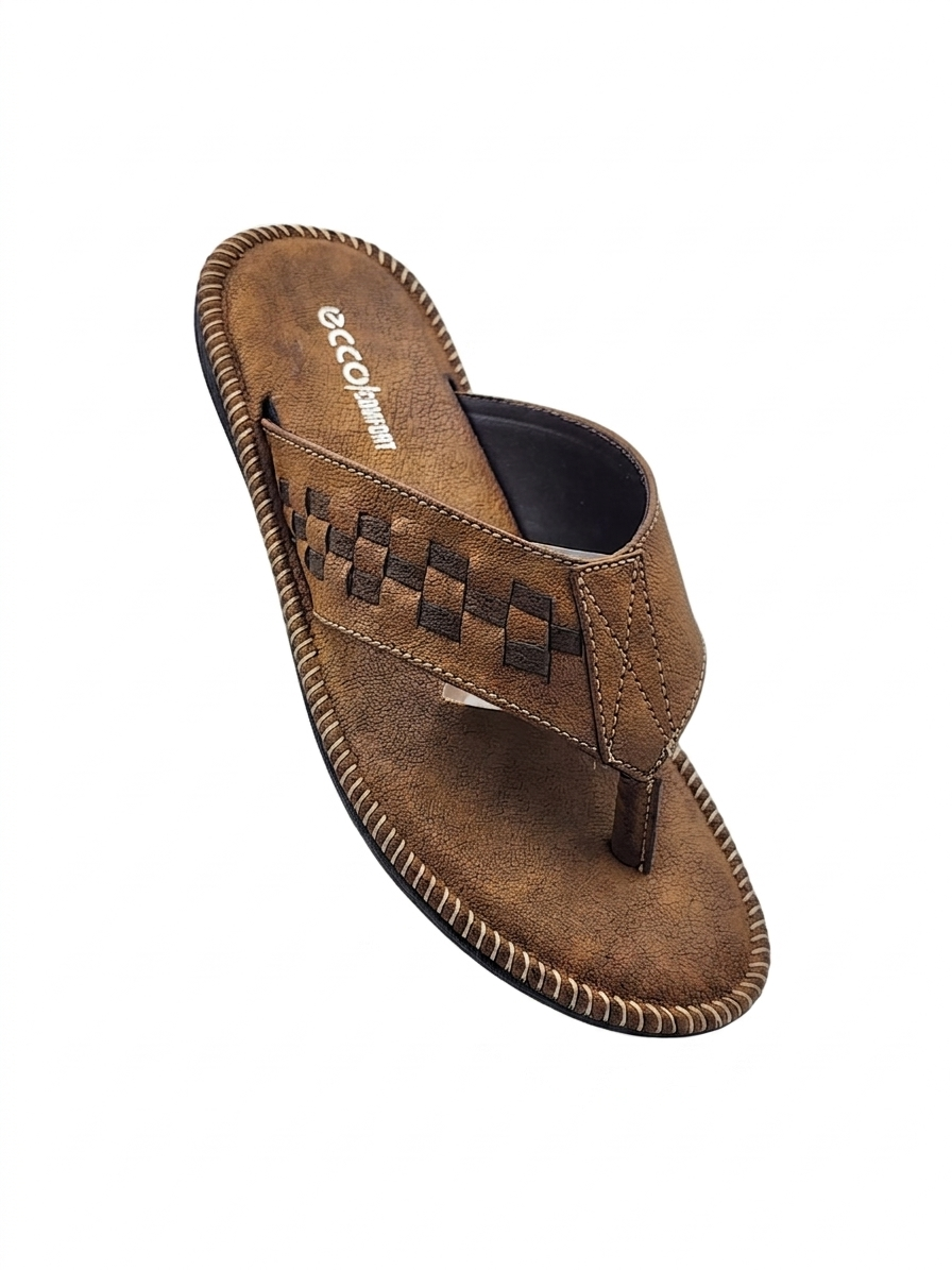 Men Textured Cushioned Comfort chapple with Air Mix Sole