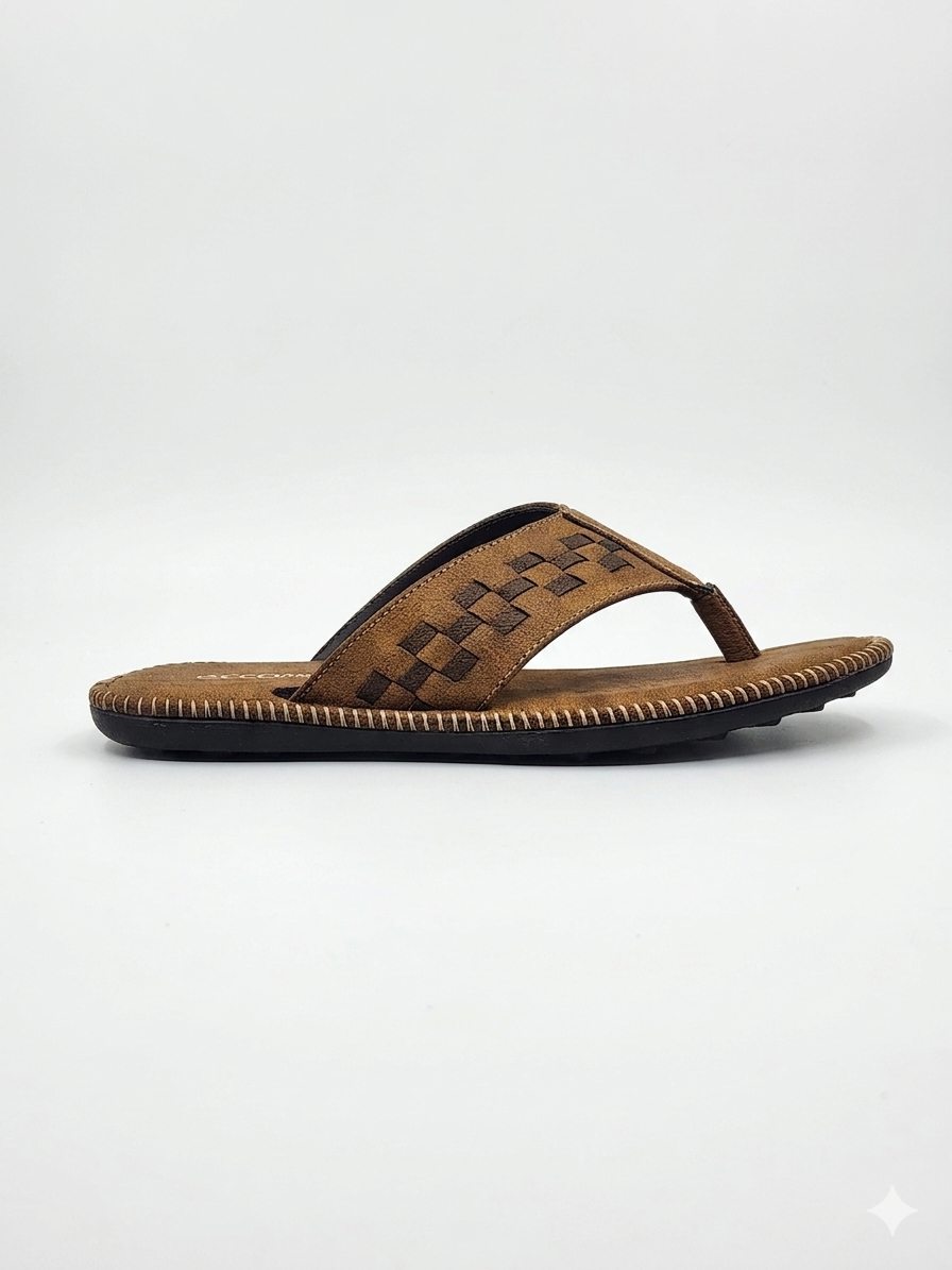 Men Textured Cushioned Comfort chapple with Air Mix Sole
