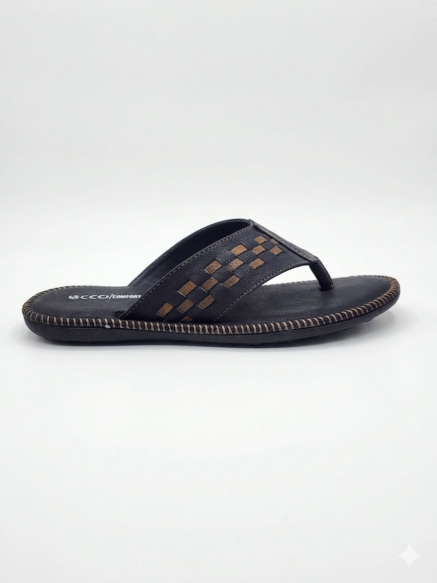 Men Textured Cushioned Comfort chapple with Air Mix Sole