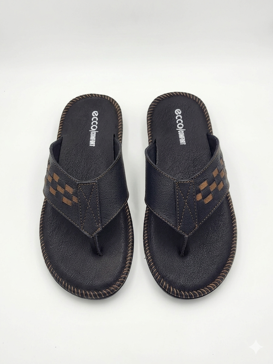 Men Textured Cushioned Comfort chapple with Air Mix Sole