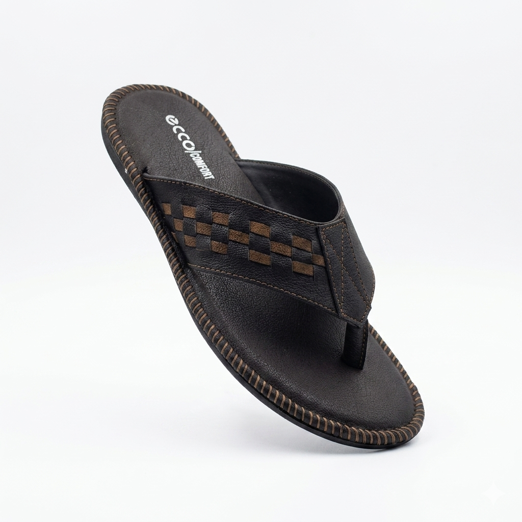 Men Textured Cushioned Comfort chapple with Air Mix Sole