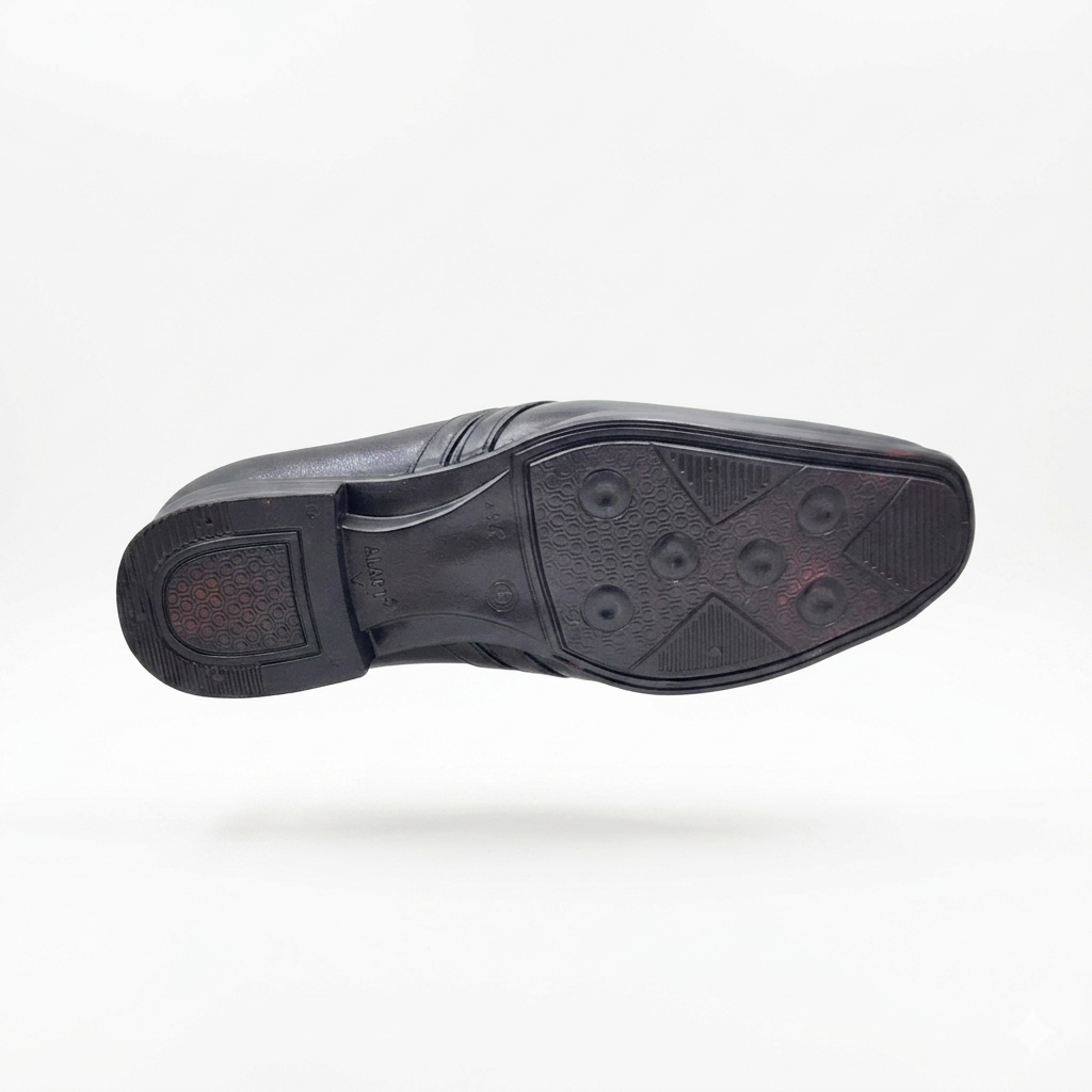 Men’s Formal Slip-On Shoes with Textured Synthetic Upper, Cushioned Interior, and Lightweight Air Mix Sole