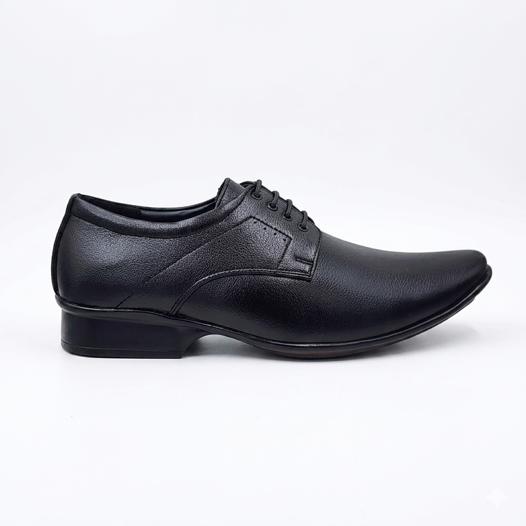 Men's Classic Textured Derby Shoes with Premium Cushion Padding and Durable Rubber Sole