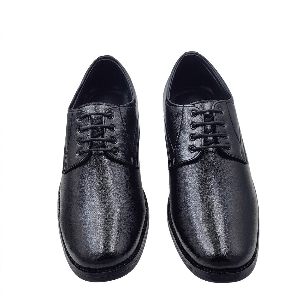 Men's Professional Textured Derby Shoes with Cushion Padding and Durable PU Sole