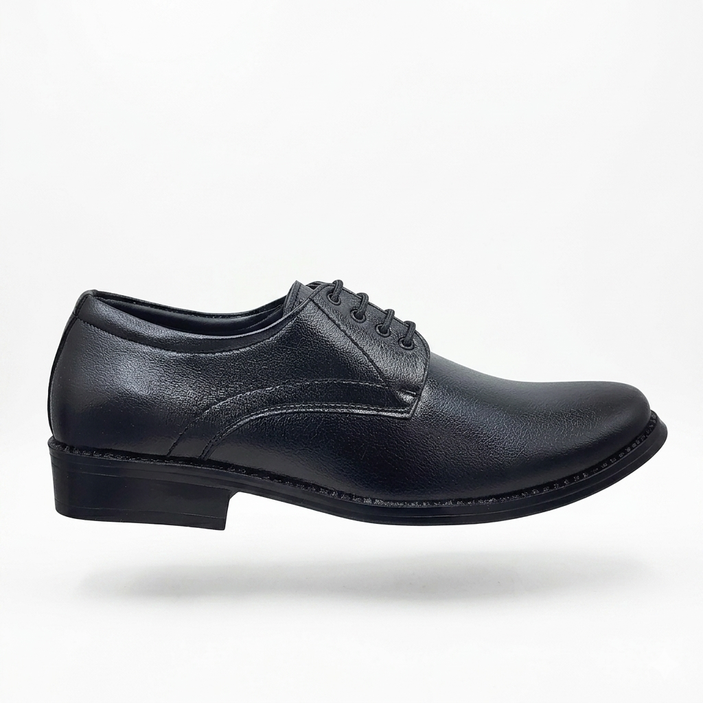 Men's Professional Textured Derby Shoes with Cushion Padding and Durable PU Sole