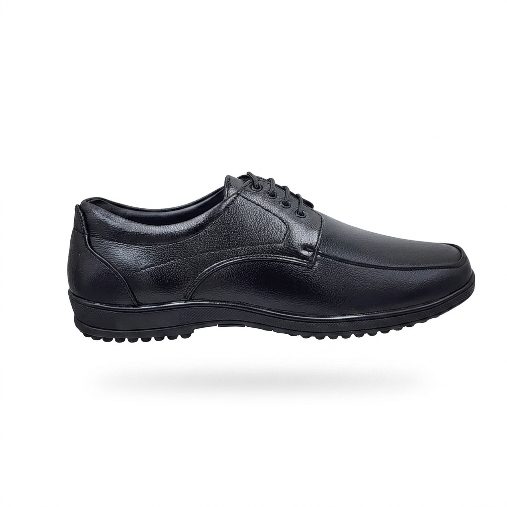Men's Formal Textured Derby Shoes with Advanced Cushion Padding and Durable Rubber Sole