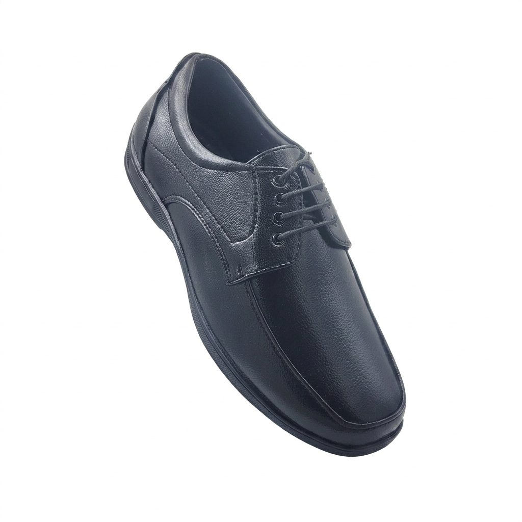 Men's Formal Textured Derby Shoes with Advanced Cushion Padding and Durable Rubber Sole