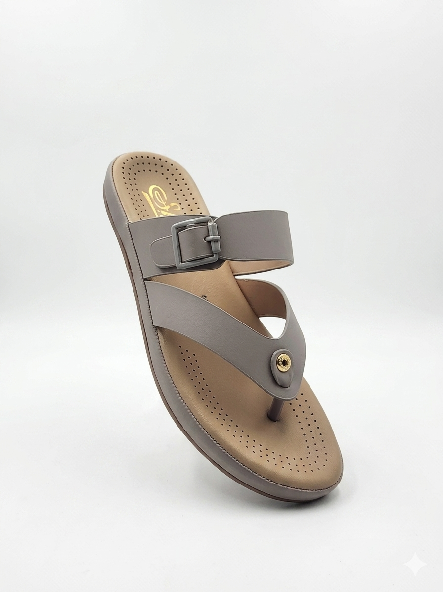 Gliders Women’s Comfort T-Strap chapples | Cushioned Acupressure-Style Footbed with Adjustable Buckle & Durable PU Sole