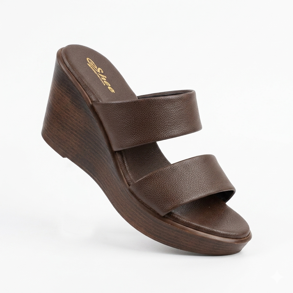 Timeless Elegance Dual-Strap Textured Wedge Sandals with Ultra-Soft Contoured Cushioning