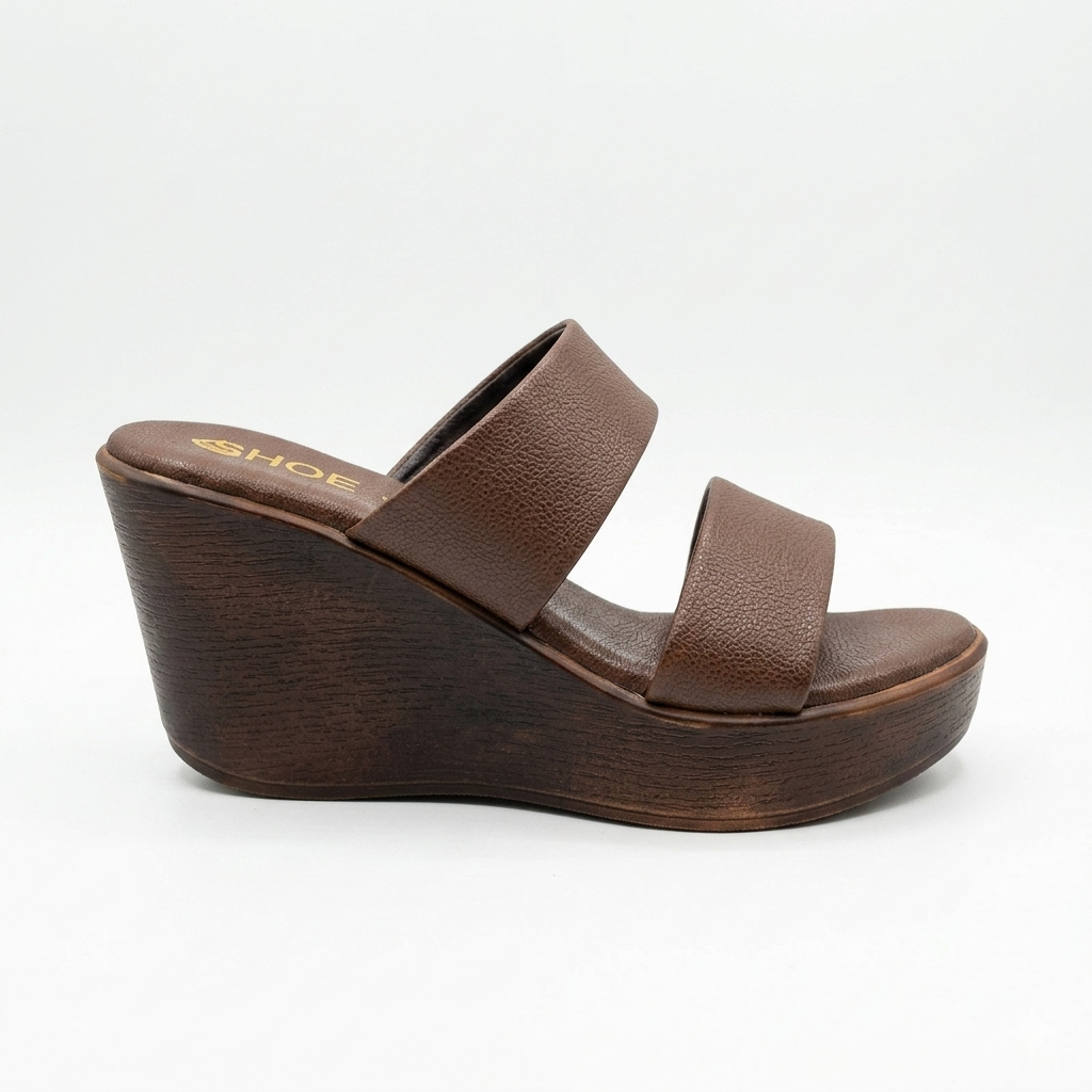 Timeless Elegance Dual-Strap Textured Wedge Sandals with Ultra-Soft Contoured Cushioning