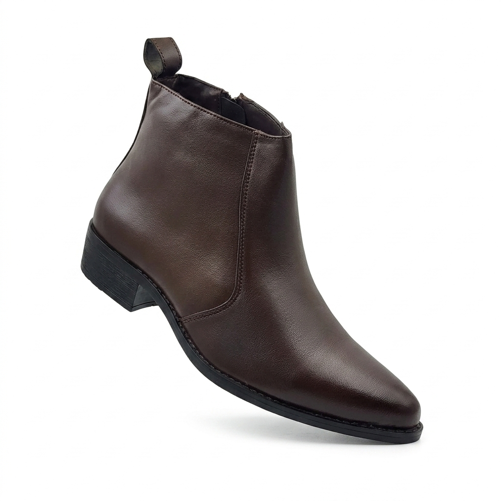 Men's Elegant Chelsea Boots | Synthetic Ankle Boots with Cushion Padding & Flexible PU Sole