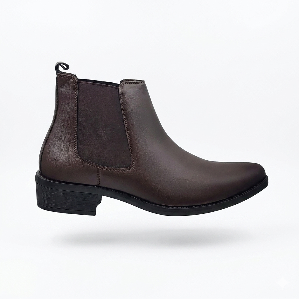 Men's Sleek Chelsea Boots | Premium Synthetic Ankle Boots with Cushion Padding & Flexible PU Sole