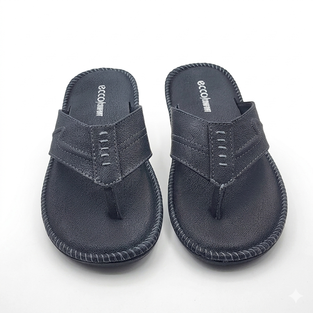 Comfort Men's Textured V-Strap chapples | Cushioned Synthetic Leather Thong Sandals with Durable Air-Mix Sole (Copy)