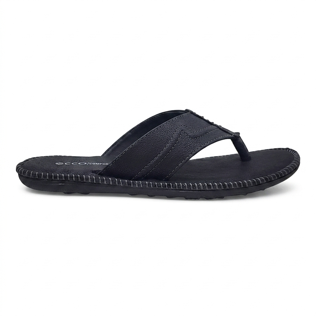 Comfort Men's Textured V-Strap chapples | Cushioned Synthetic Leather Thong Sandals with Durable Air-Mix Sole (Copy)