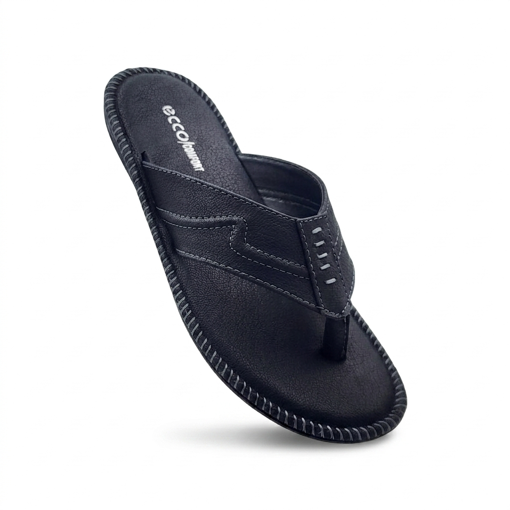 Comfort Men's Textured V-Strap chapples | Cushioned Synthetic Leather Thong Sandals with Durable Air-Mix Sole (Copy)