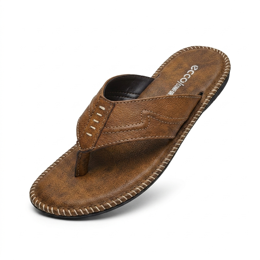 Comfort Men's Textured V-Strap chapples | Cushioned Synthetic Leather Thong Sandals with Durable Air-Mix Sole (Copy)
