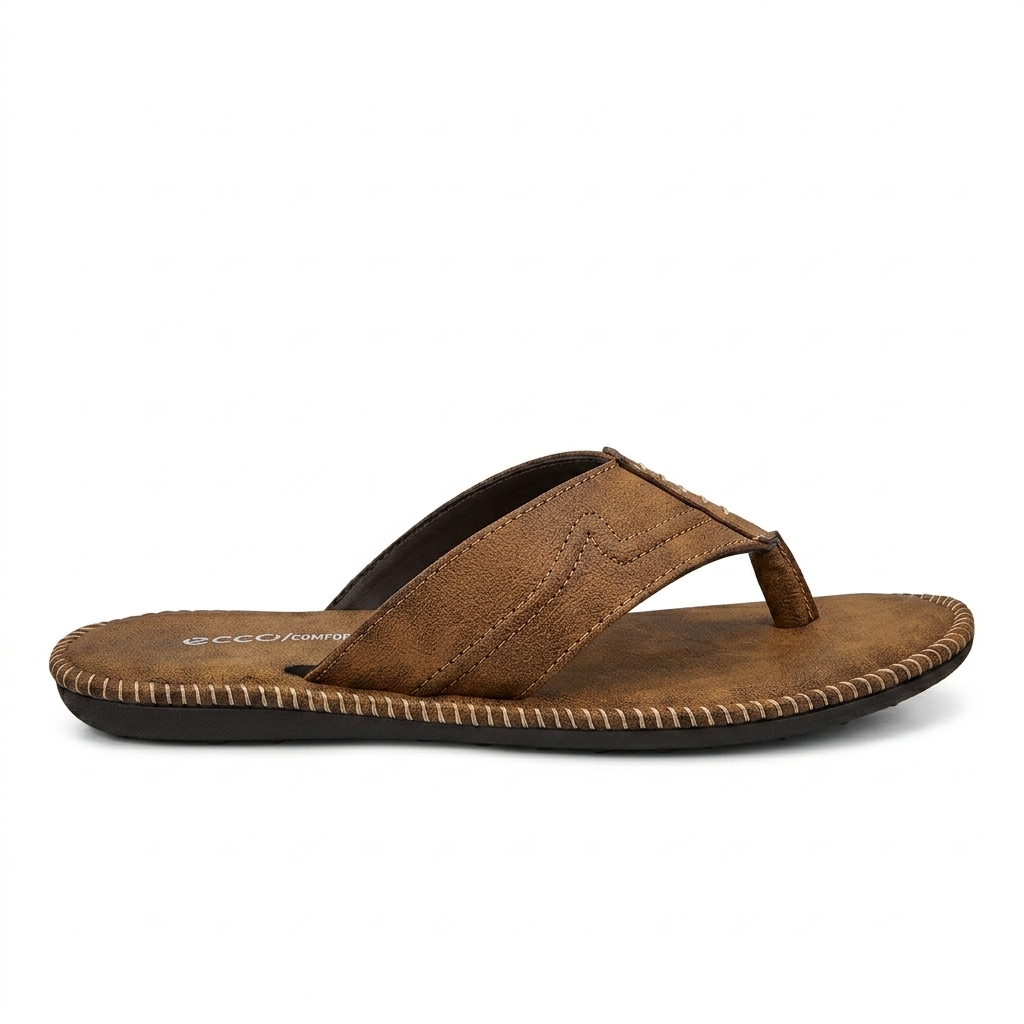 Comfort Men's Textured V-Strap chapples | Cushioned Synthetic Leather Thong Sandals with Durable Air-Mix Sole (Copy)