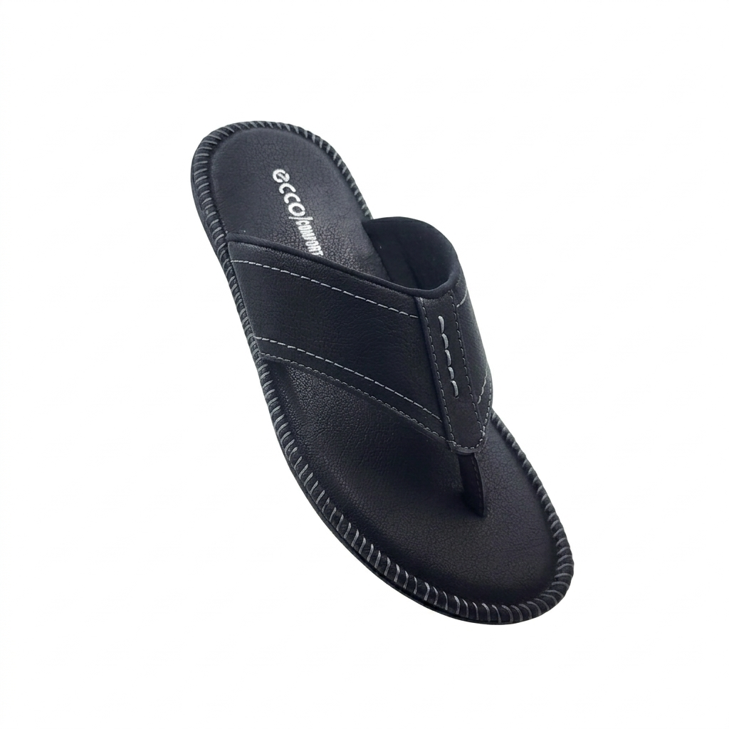 Comfort Men's Textured V-Strap chapples | Cushioned Synthetic Leather Thong Sandals with Durable Air-Mix Sole
