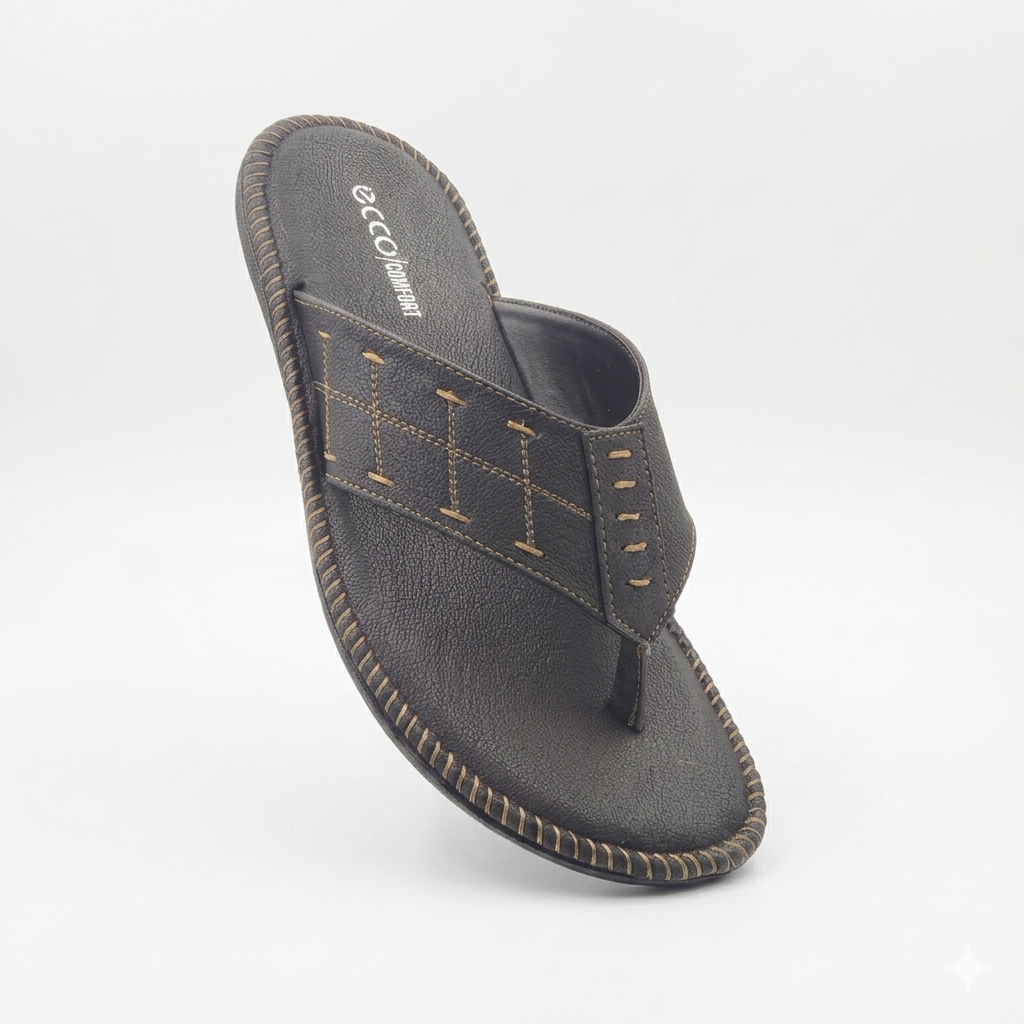Comfort Men's Padded V-Strap chapple | Premium Synthetic Leather Thong Sandals with Air-Mix Sole