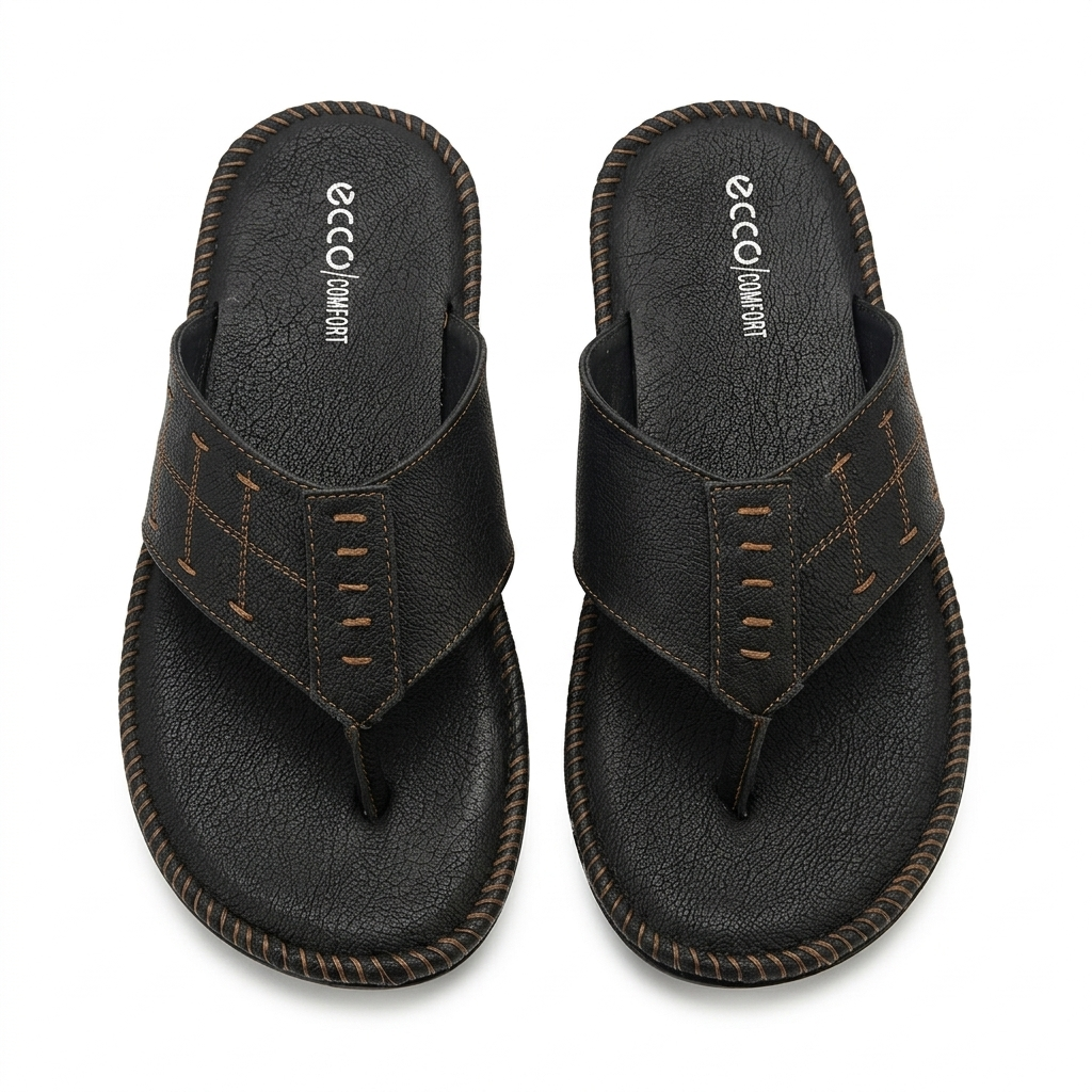 Comfort Men's Padded V-Strap chapple | Premium Synthetic Leather Thong Sandals with Air-Mix Sole