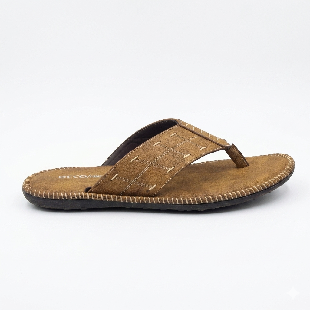 Comfort Men's Padded V-Strap chapple | Premium Synthetic Leather Thong Sandals with Air-Mix Sole
