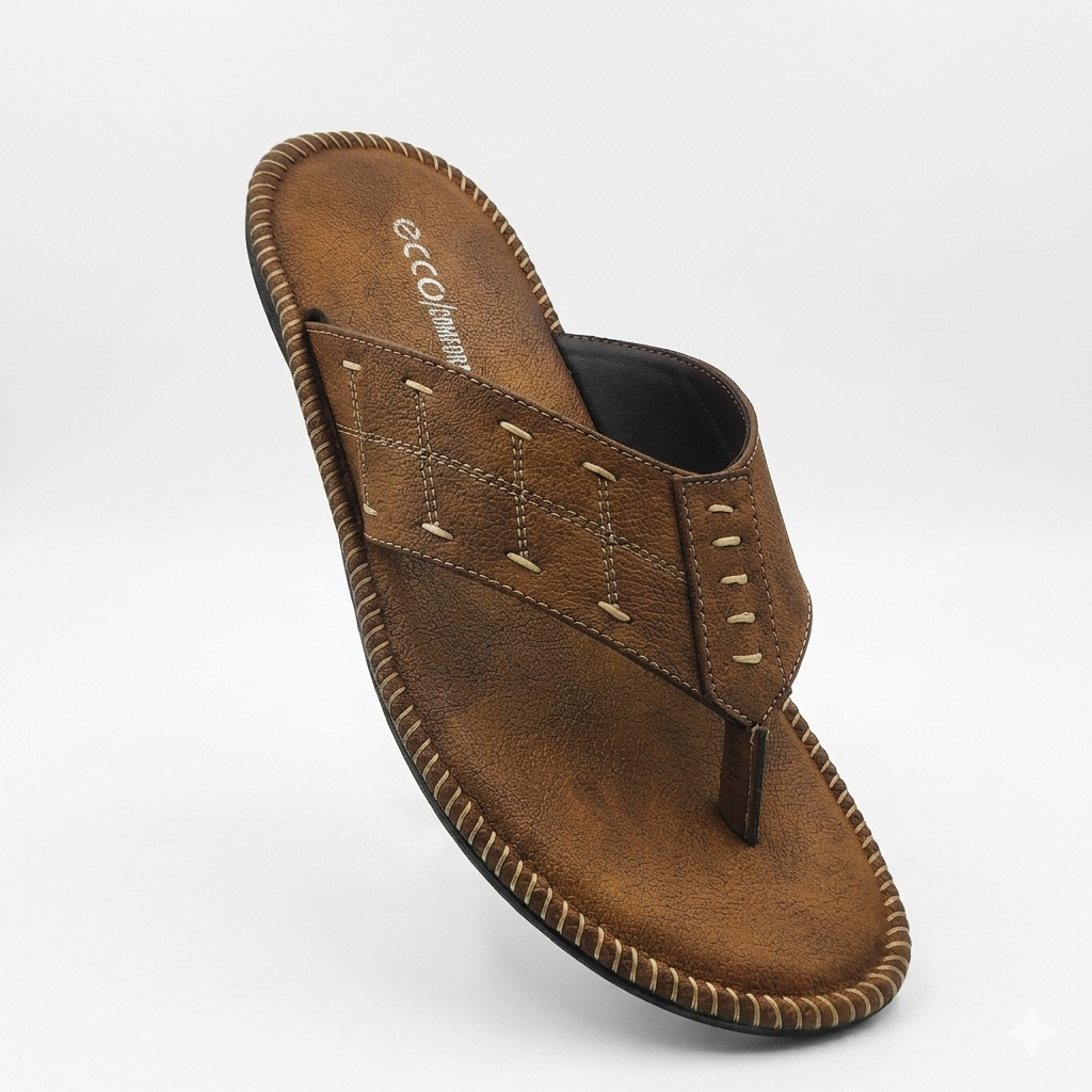 Comfort Men's Padded V-Strap chapple | Premium Synthetic Leather Thong Sandals with Air-Mix Sole