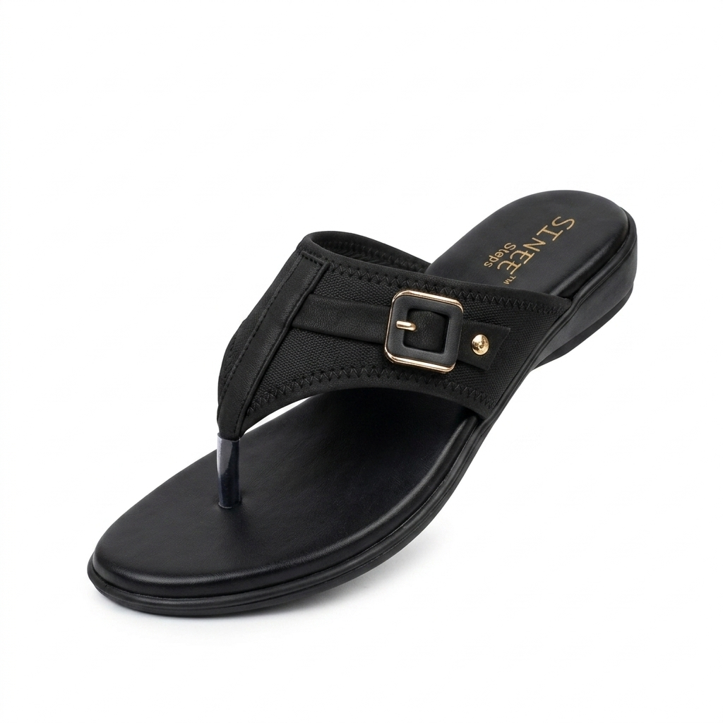 Women's Low Wedge Flat chapples | Lightweight Air Mix Sole Cushioned Daily Wear Mules