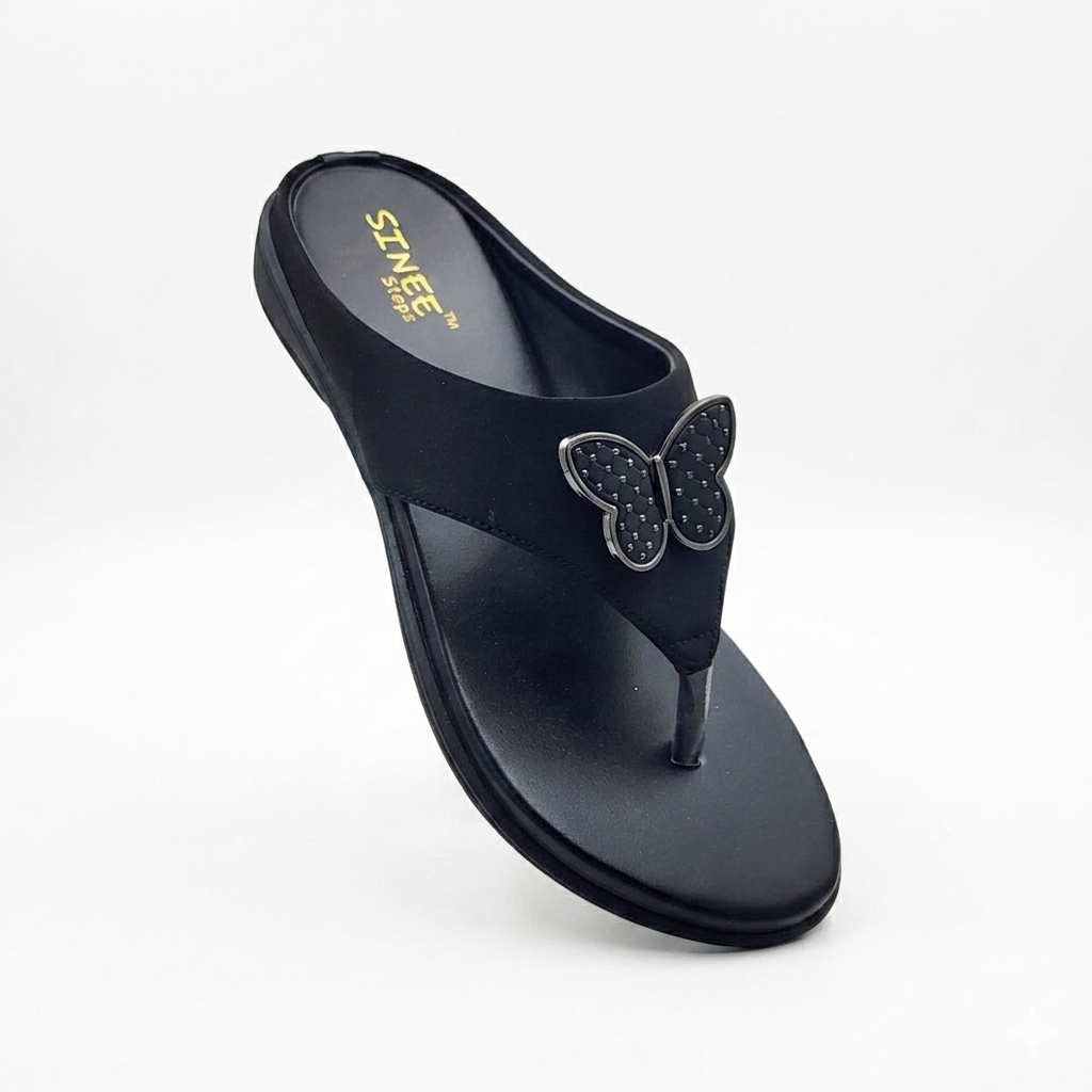 Steps Women's Low Wedge Flat Chapples | Lightweight Air Mix Sole Cushioned Daily Wear Mules