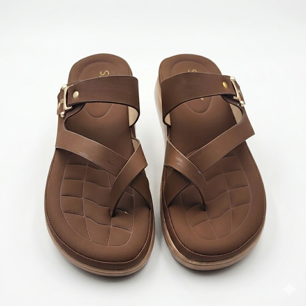 Fashion Women's Thong chapples | Lightweight Air Mix Sole Cushioned Daily Wear Wedges (Copy)