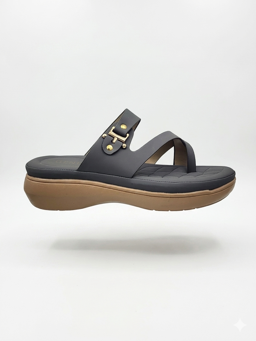 Fashion Women's Thong chapples | Lightweight Air Mix Sole Cushioned Daily Wear Wedges (Copy)