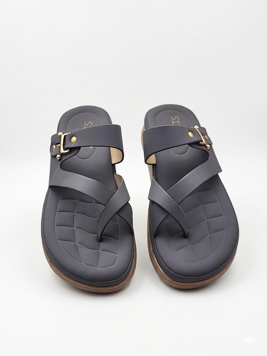 Fashion Women's Thong chapples | Lightweight Air Mix Sole Cushioned Daily Wear Wedges (Copy)