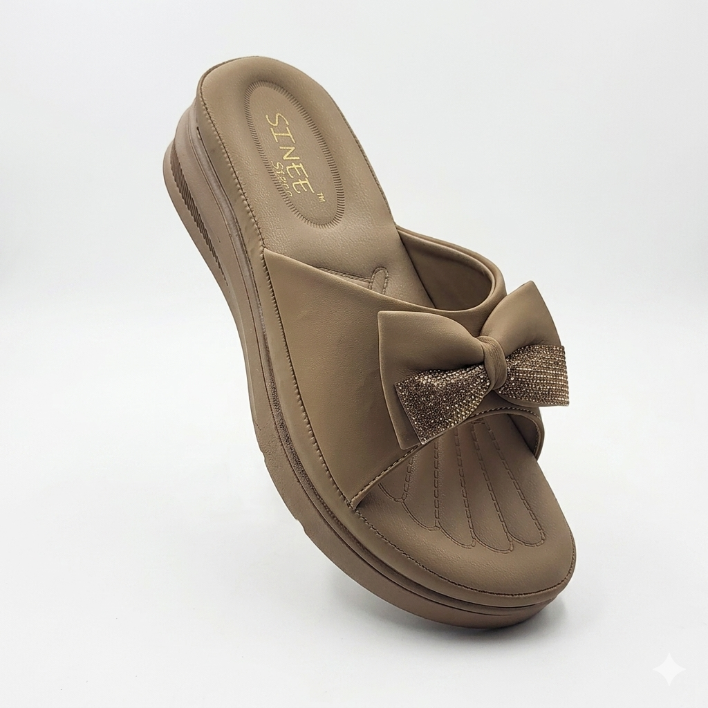 Women's Fashion Slip-On Wedge Slippers | Lightweight Air Mix Sole Cushioned Slides