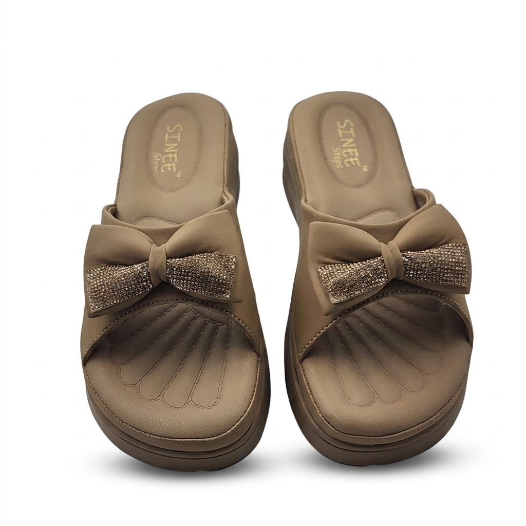 Women's Fashion Slip-On Wedge Slippers | Lightweight Air Mix Sole Cushioned Slides