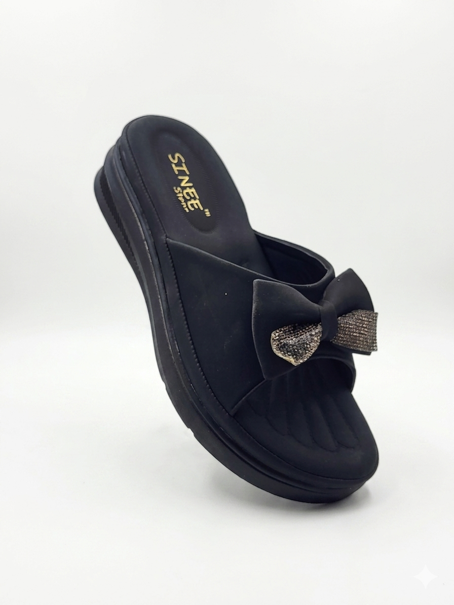 Women's Fashion Slip-On Wedge Slippers | Lightweight Air Mix Sole Cushioned Slides