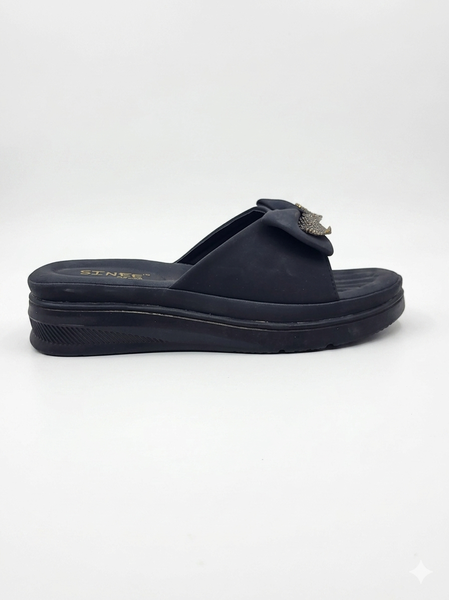 Women's Fashion Slip-On Wedge Slippers | Lightweight Air Mix Sole Cushioned Slides