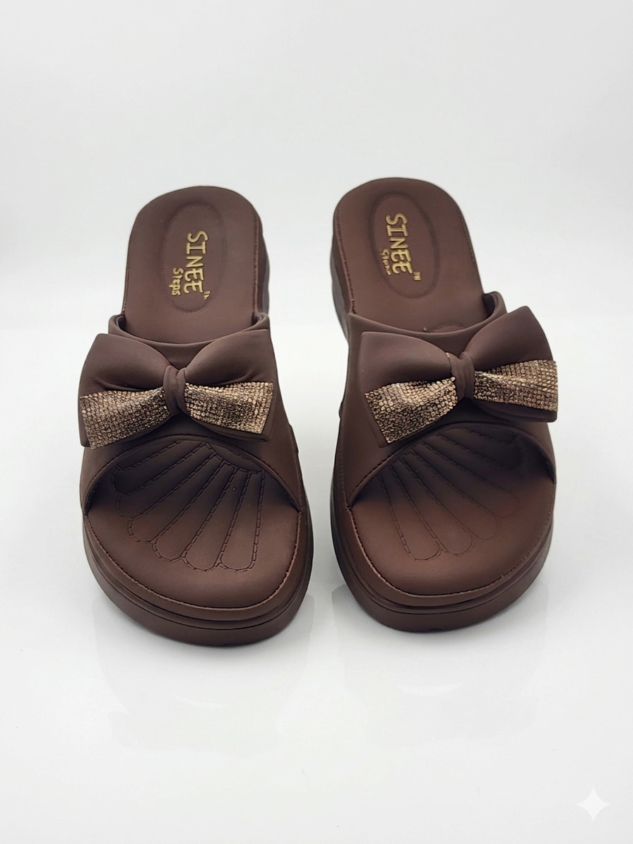 Women's Fashion Slip-On Wedge Slippers | Lightweight Air Mix Sole Cushioned Slides