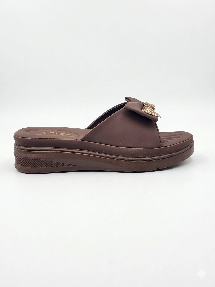 Women's Fashion Slip-On Wedge Slippers | Lightweight Air Mix Sole Cushioned Slides