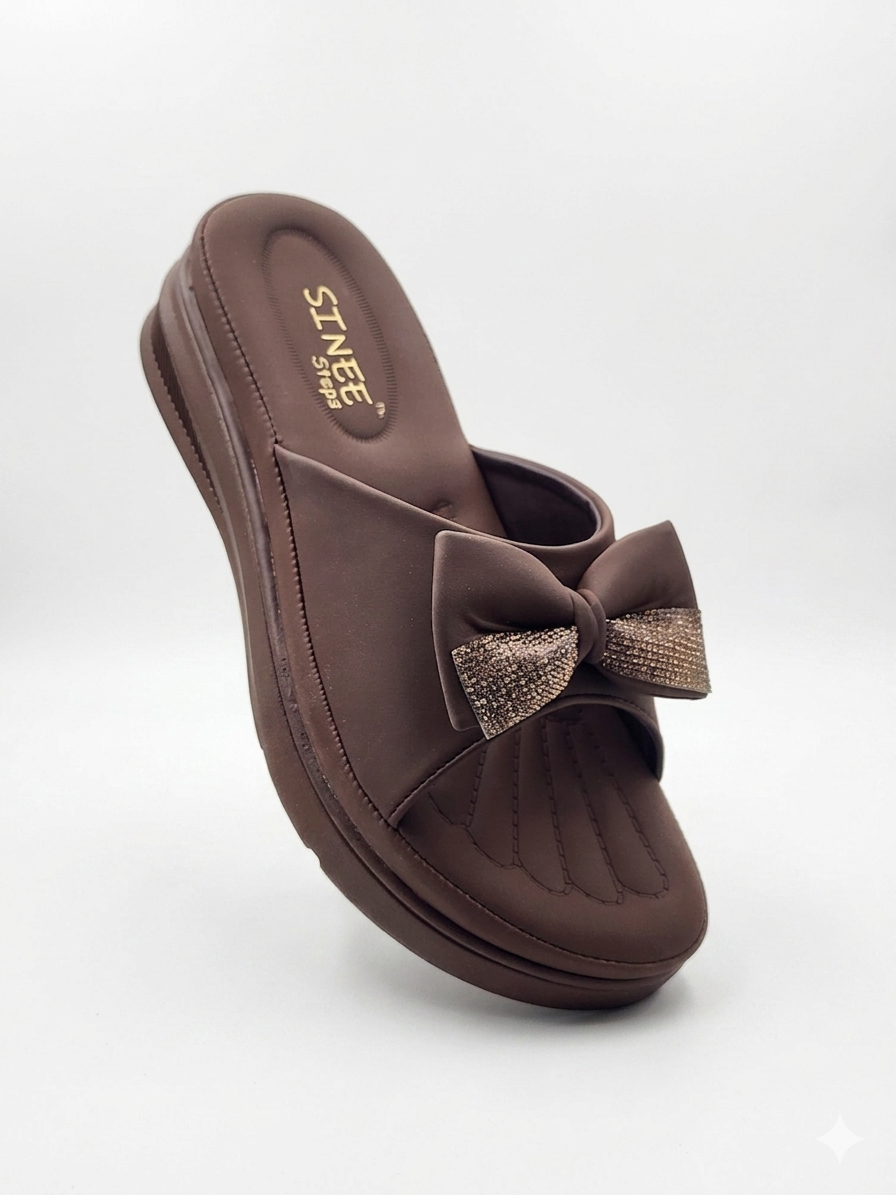 Women's Fashion Slip-On Wedge Slippers | Lightweight Air Mix Sole Cushioned Slides