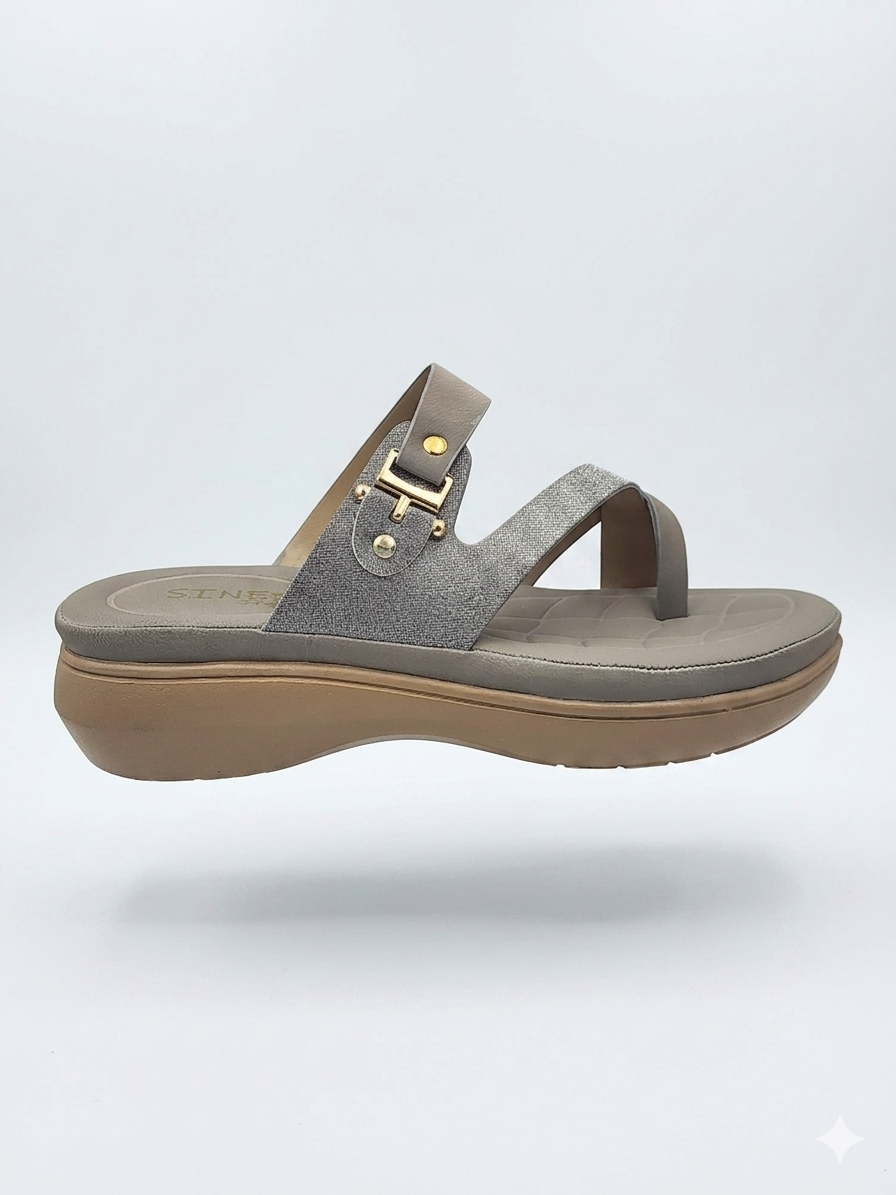 Women's Fashion Thong chapples | Lightweight Air Mix Sole Cushioned Daily Wear Wedges
