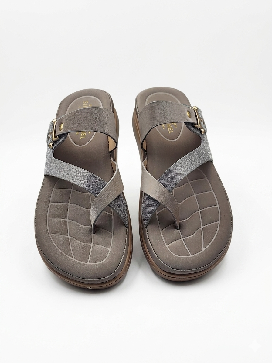 Women's Fashion Thong chapples | Lightweight Air Mix Sole Cushioned Daily Wear Wedges