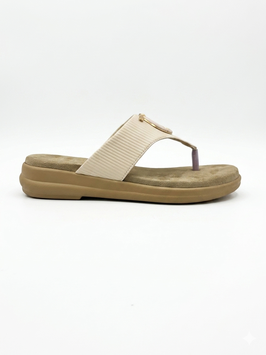Women's Fashion Thong chapples | Lightweight Air Mix Sole Cushioned Daily Wear Flats